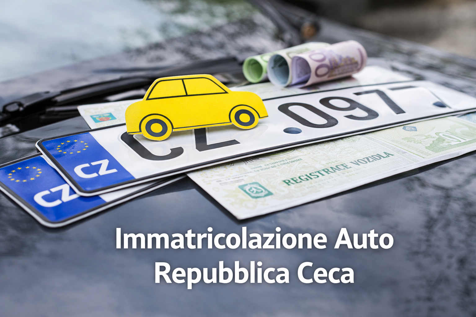 Immatricolazione auto in Repubblica Ceca con targa ceca e documenti ufficiali